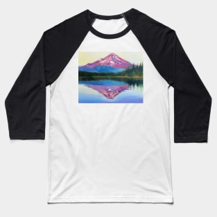 Mount Hood Trillium Lake Baseball T-Shirt